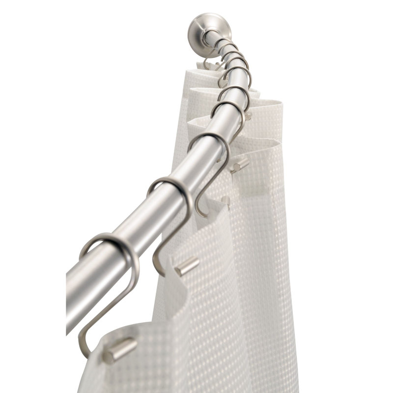 InterDesign Adjustable 72" Curved Fixed Shower Curtain Rod & Reviews